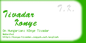 tivadar konye business card