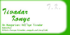 tivadar konye business card